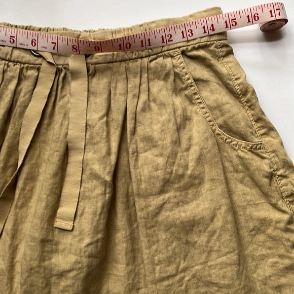 J Crew Linen Drawstring Mini Skirt Size 4 Pockets - Picture 8 of 11